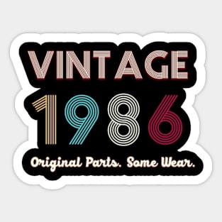 Vintage 1986 Original Parts. Some Ware Sticker